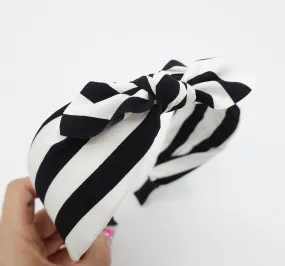 stripe headband bow knotted hairband casual hair accessory for women