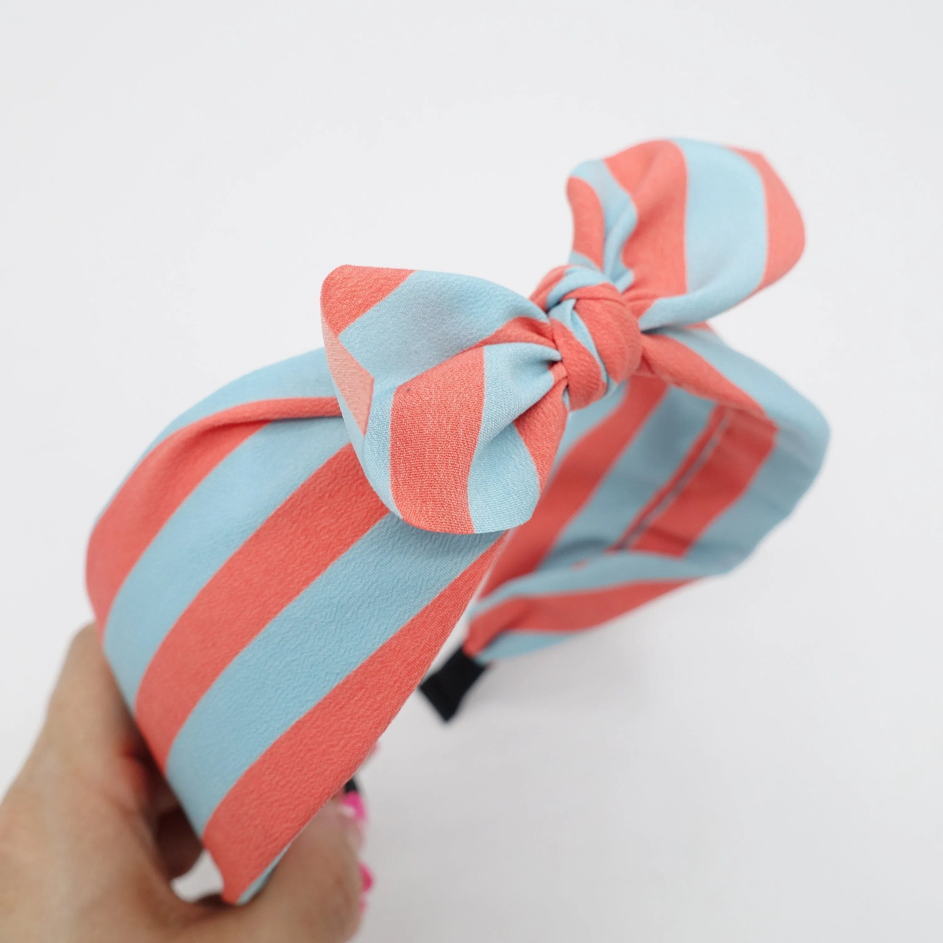 stripe headband bow knotted hairband casual hair accessory for women