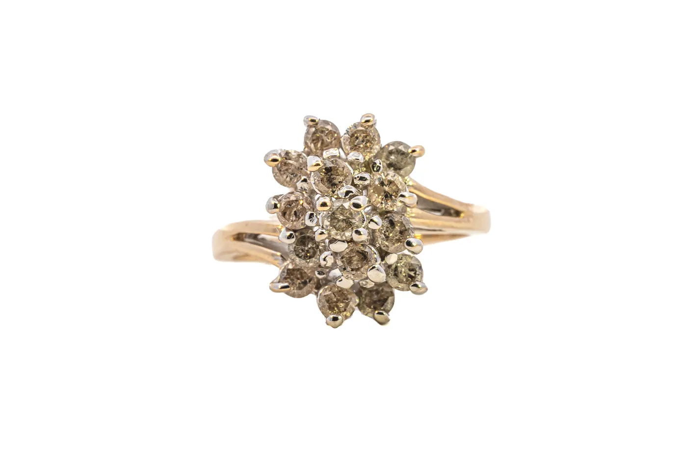 Stunning 10k Yellow Gold Diamond Ring - Perfect for Engagement Ring TDW 1.00ct