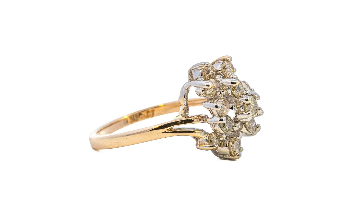 Stunning 10k Yellow Gold Diamond Ring - Perfect for Engagement Ring TDW 1.00ct