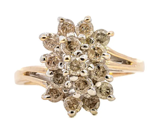 Stunning 10k Yellow Gold Diamond Ring - Perfect for Engagement Ring TDW 1.00ct