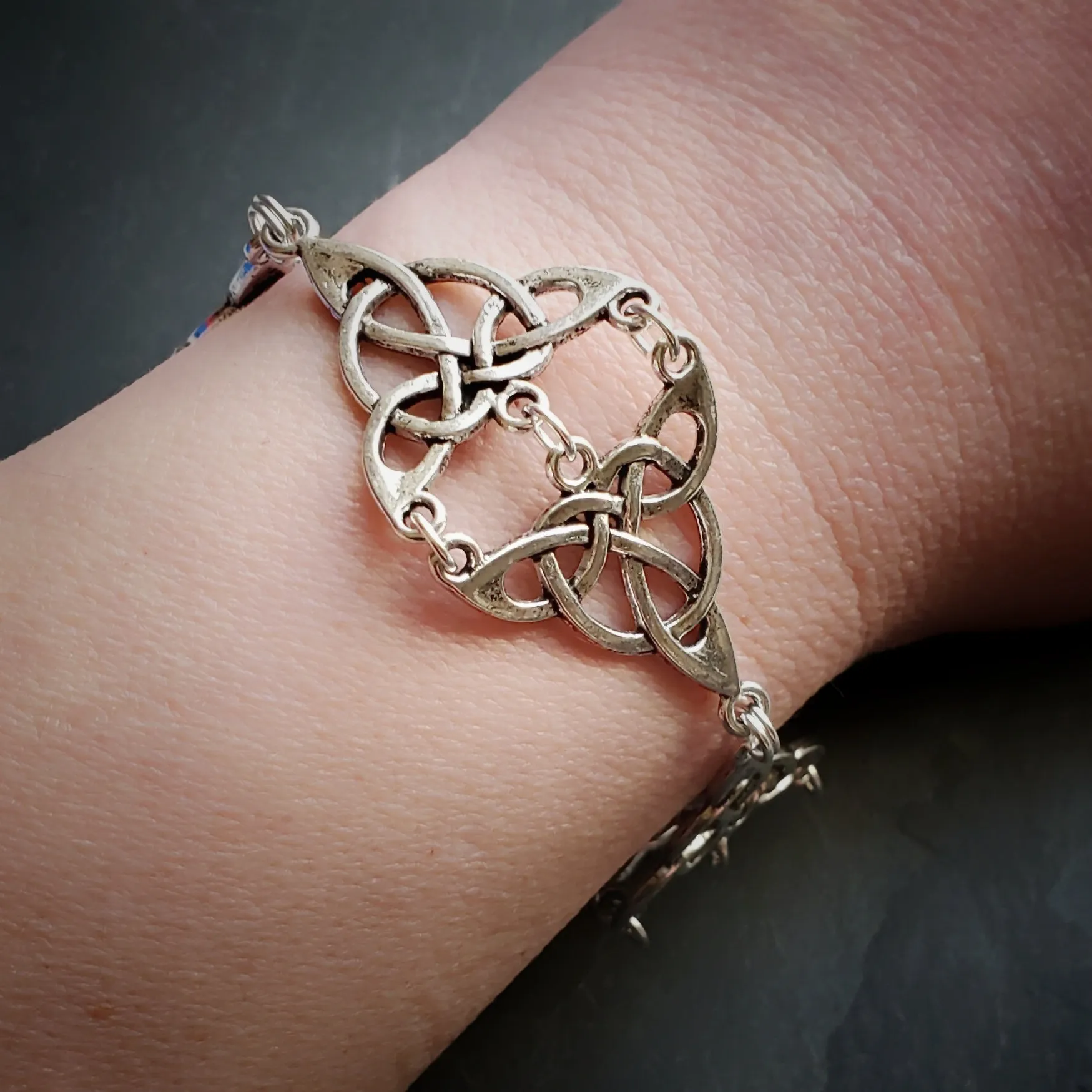 Triquetra Bracelet Wiccan Jewelry Gift for Witch