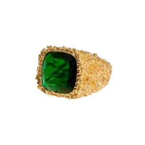 VC076 Large Square Emerald Ring