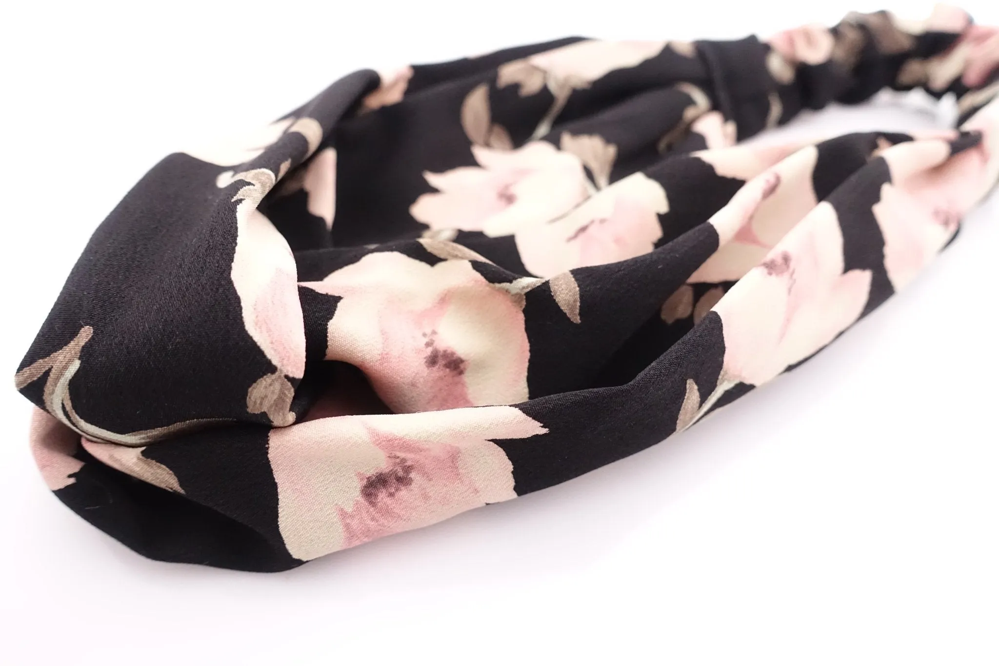 wild flower blossom print headband front cross twist hairband women hair accessories