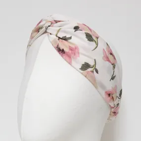 wild flower blossom print headband front cross twist hairband women hair accessories