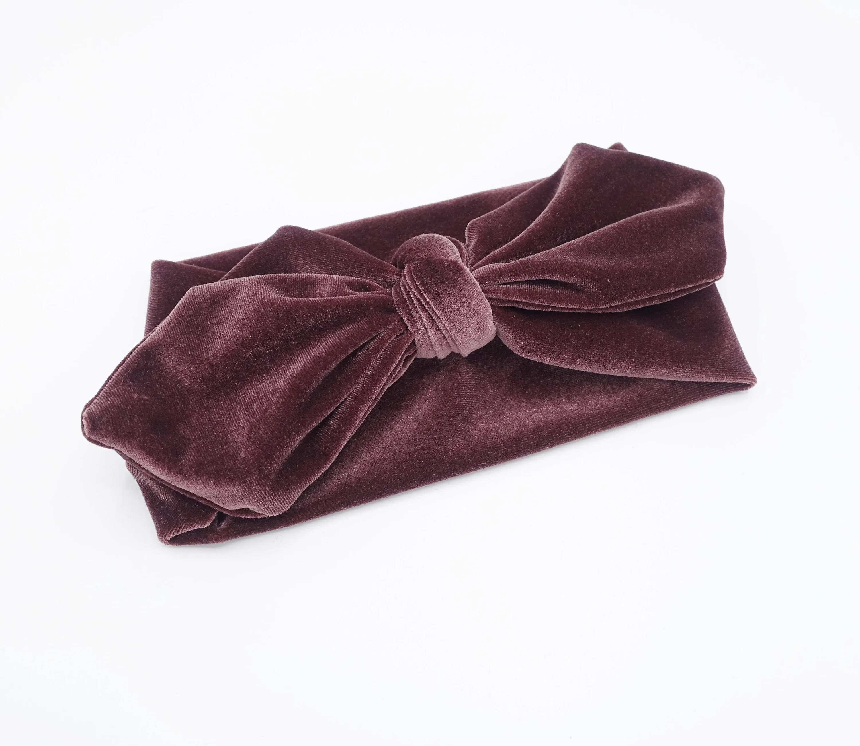 wire velvet bow knot turban headband women elastic hairband Fall Winter Hair accessory