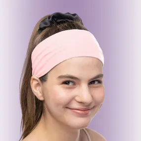 Women's Headbands Cotton Jersey 3" Wide Yoga Fitness Fashion Made in the USA Blush