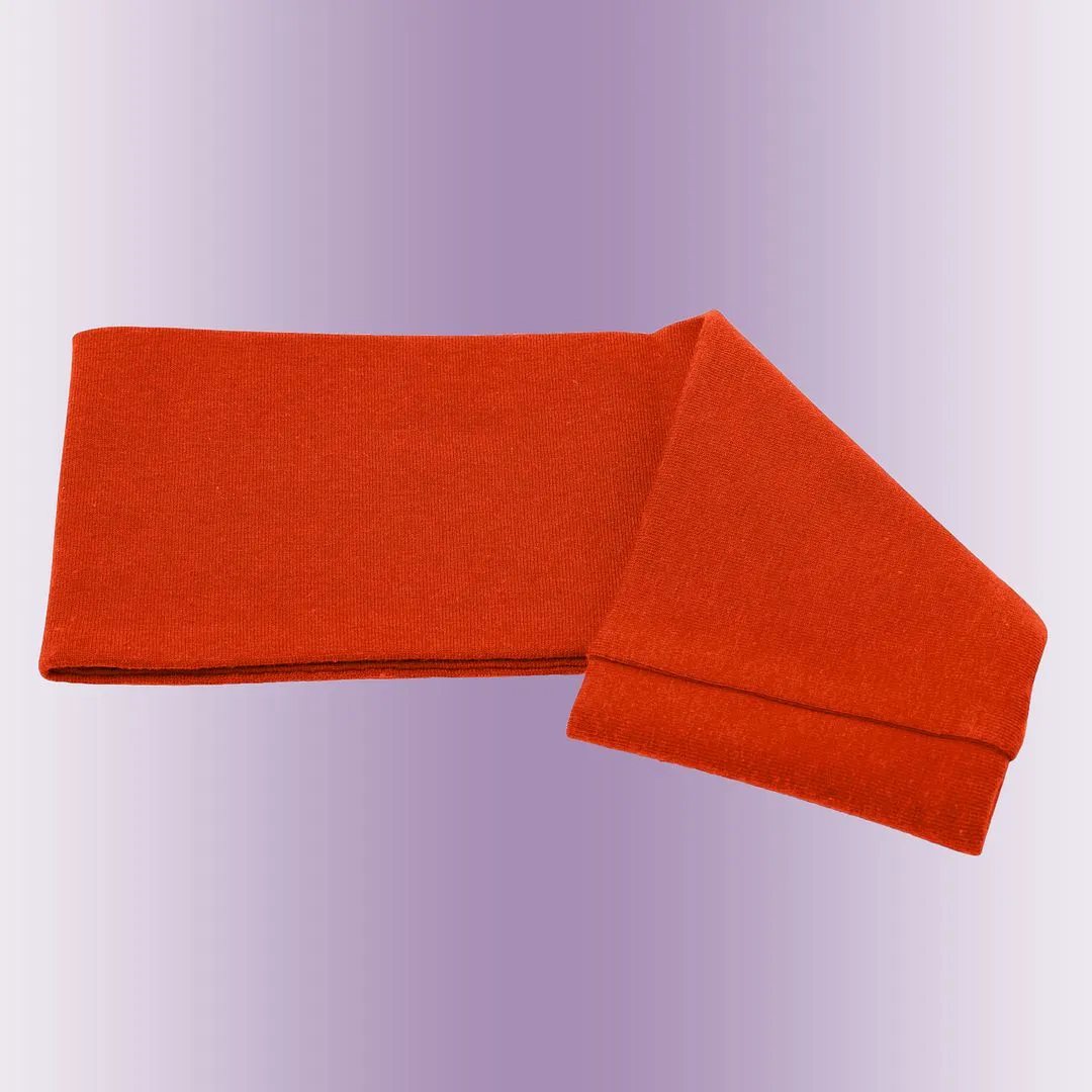 Women's Headbands Cotton Jersey 3" Wide Yoga Fitness Fashion Made in the USA Orange