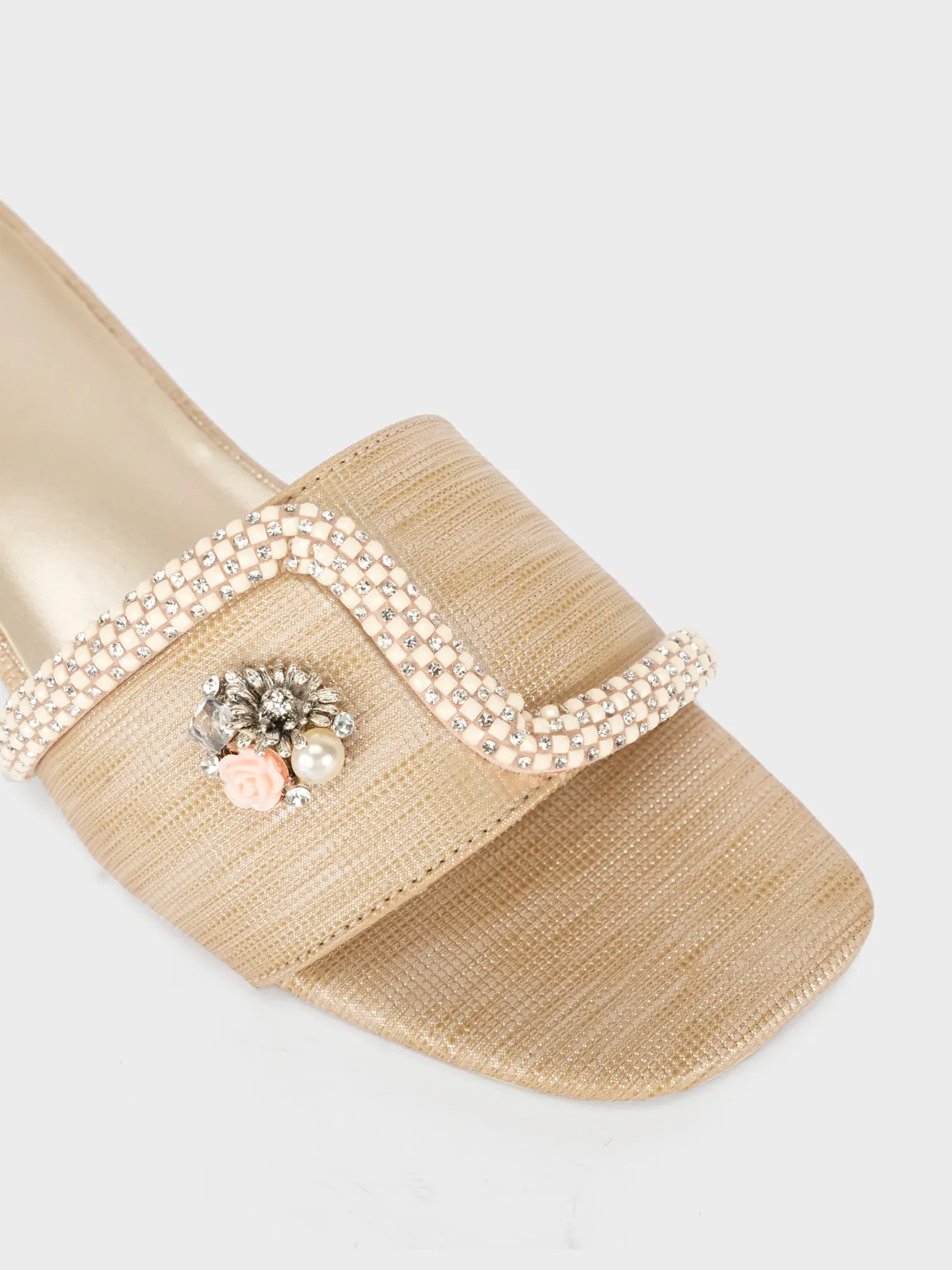 Womens "REYNA" Block Heel Summer Slippers