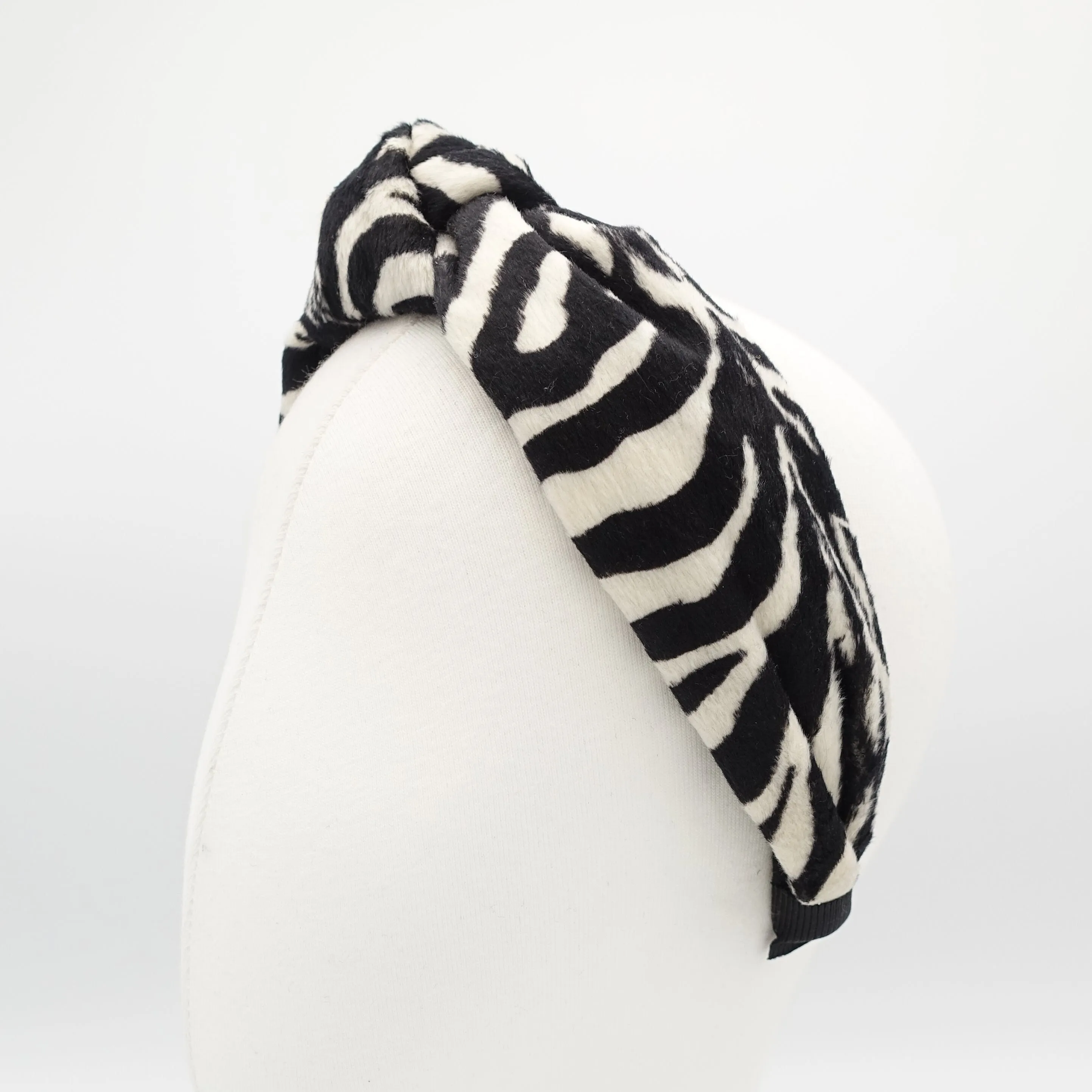 zebra knotted headband animal print pattern hairband woman hair accessory